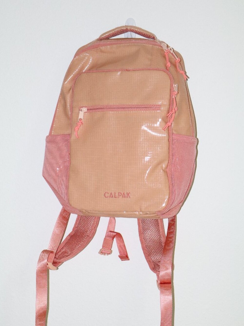 Calpak Terra Laptop Backpack in Canyon Peach Color